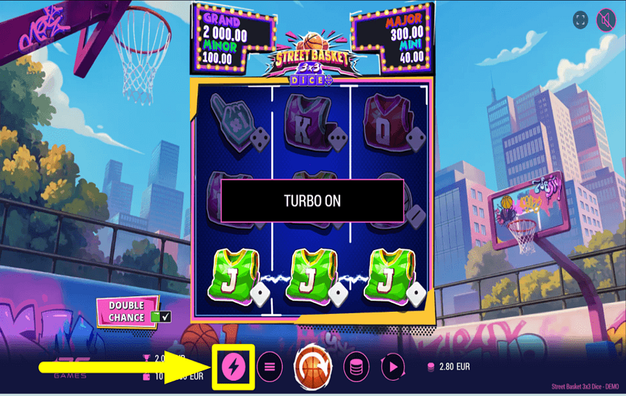 Street Basket 3x3 Dice APPUYER SUR LE CHAMPIGNON.