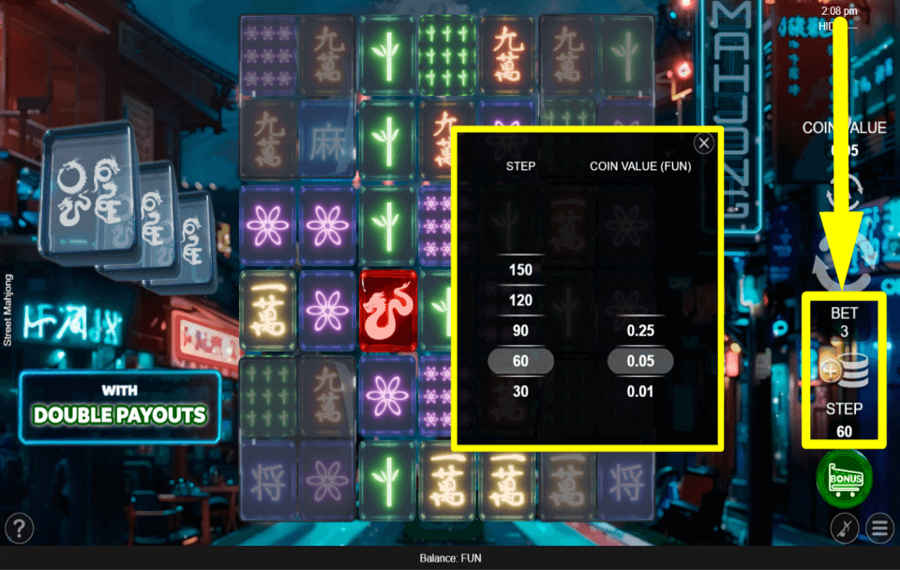 Street Mahjong DÉTERMINEZ VOTRE PARI.