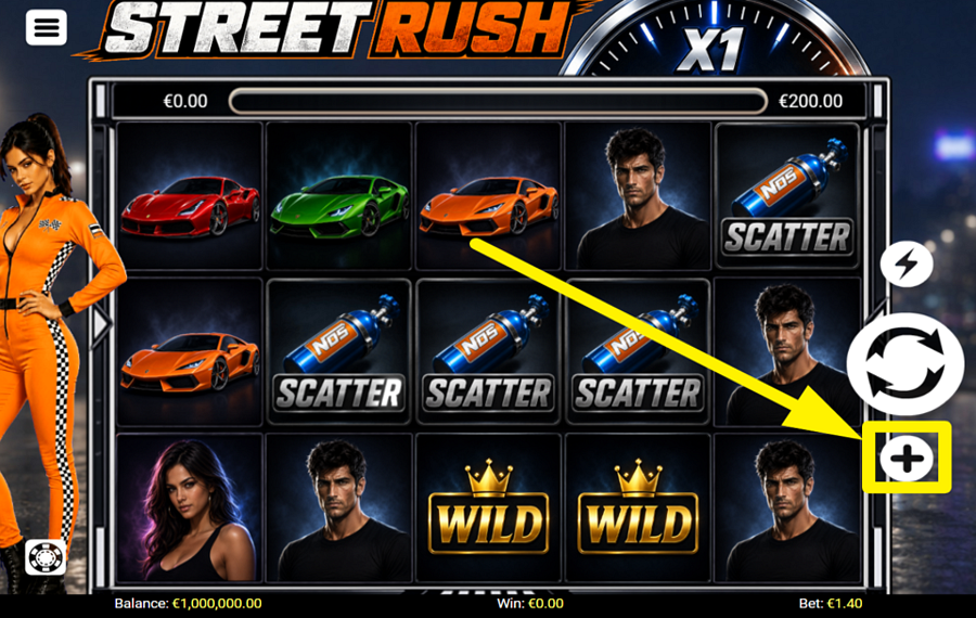 Street Rush USE AUTOMATED SPINS.