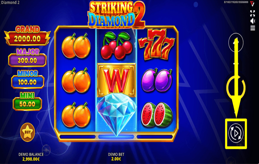 Striking Diamond 2 Running Wins SÉLECTIONNEZ LA LECTURE AUTOMATIQUE.