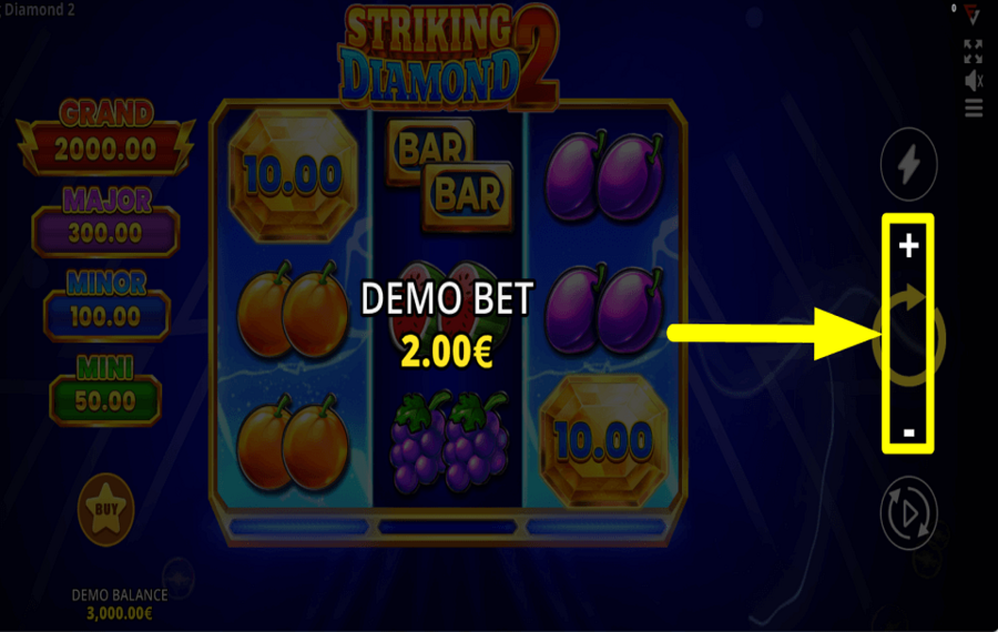 Striking Diamond 2 Running Wins PLACER L'ENJEU.