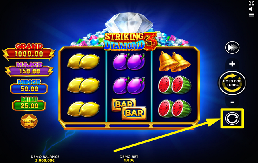 Striking Diamond 3 3x3 Running Wins SCEGLI LA CENTRIFUGA AUTOMATICA.