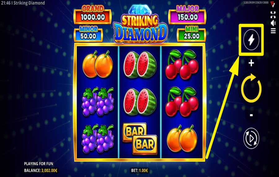 Striking Diamond AMPLIFICA EL JUEGO.