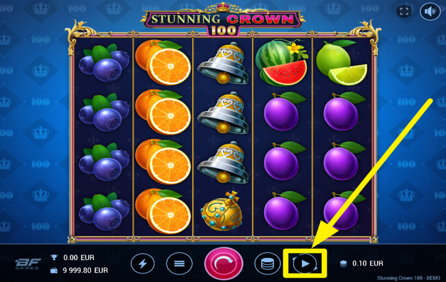 Stunning Crown 100 USE AUTOMATED SPINS.