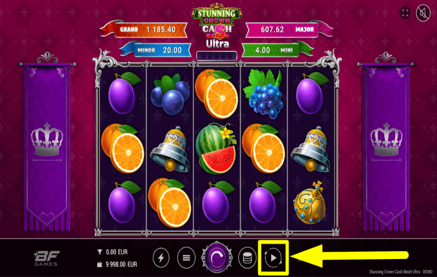 Stunning Crown Cash Mesh Ultra CHOOSE AUTOMATIC SPINS.