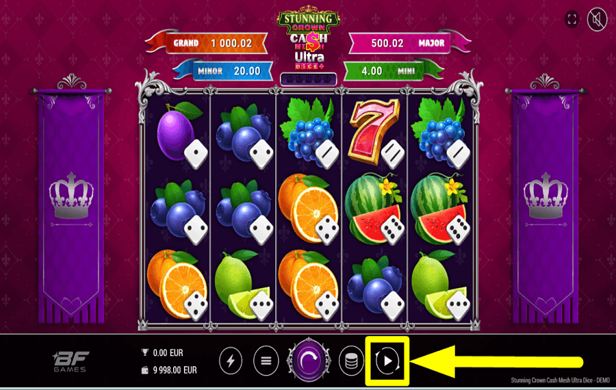 Stunning Crown Cash Mesh Ultra Dice PENSEZ À ACTIVER LA LECTURE AUTOMATIQUE.