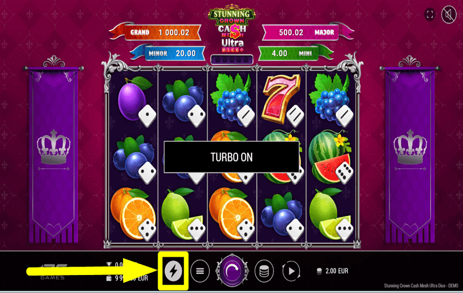 Stunning Crown Cash Mesh Ultra Dice CONTRÔLEZ VOTRE RYTHME.
