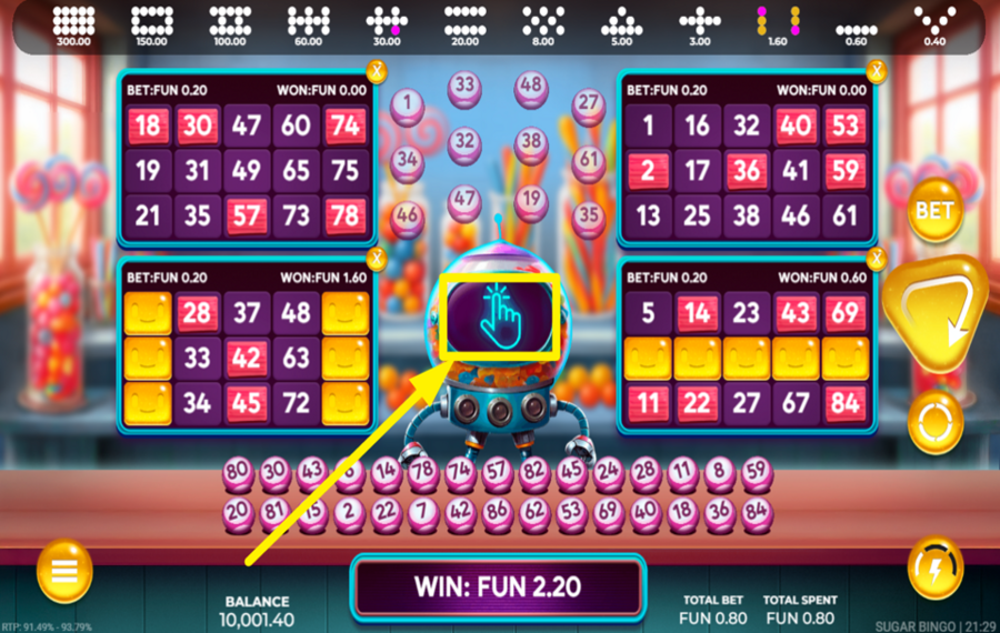 Sugar Bingo OPTEZ POUR LE CHOIX DU COUP DE CHANCE.