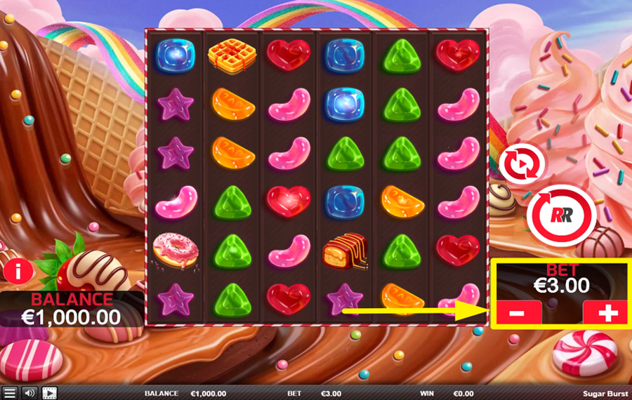 Sugar Burst SPECIFY YOUR WAGER.