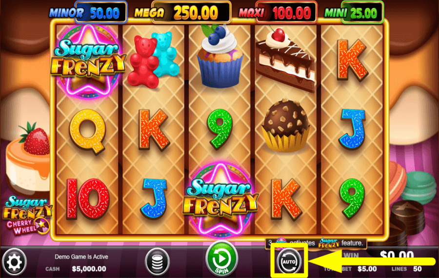 Sugar Frenzy Cherry Wheel USE AUTOPLAY.