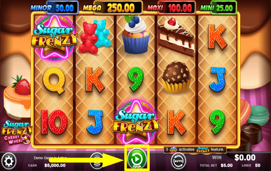 Sugar Frenzy Cherry Wheel TIME TO GAMBLE.