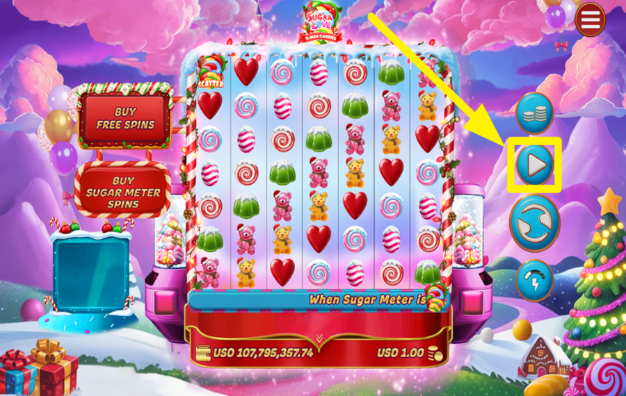 Sugar Love Christmas Candies ВЫБЕРИТЕ АВТОМАТИЧЕСКИЕ ВРАЩЕНИЯ.