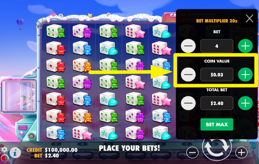 Sugar Rush Dice УКАЖИТЕ СТОИМОСТЬ ВАШЕЙ МОНЕТЫ.