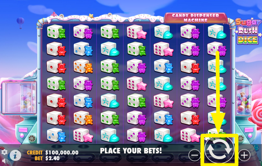 Sugar Rush Dice ПРИСОЕДИНЯЙТЕСЬ К СПИННИНГУ.