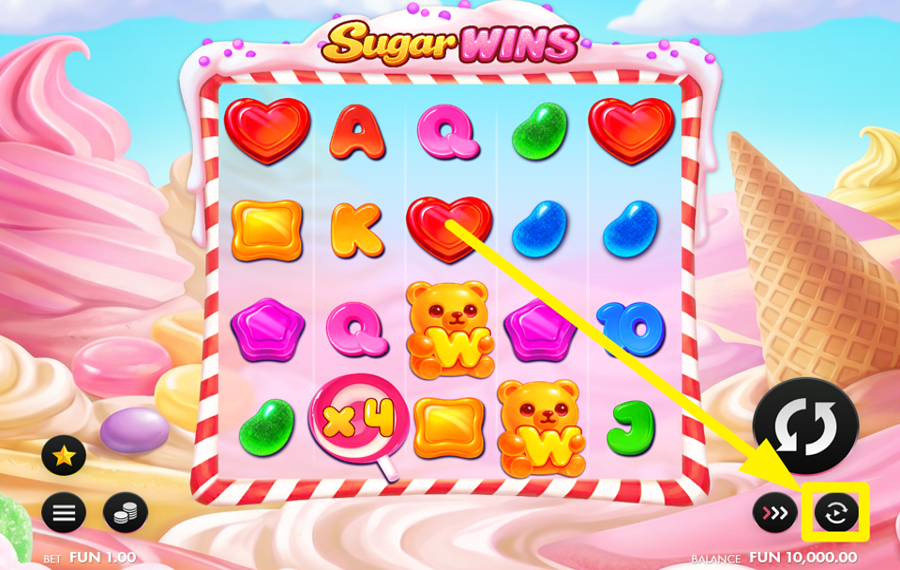 Sugar Wins UTILISEZ DES TOURS AUTOMATISÉS.