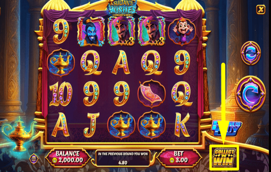 Sultans Wishes Collect N Win IMPEGNATI PER OTTENERE PIÙ CREDITI.
