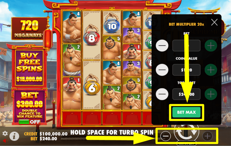 Sumo Supreme Megaways PLEDGE THE MAXIMUM CREDITS.