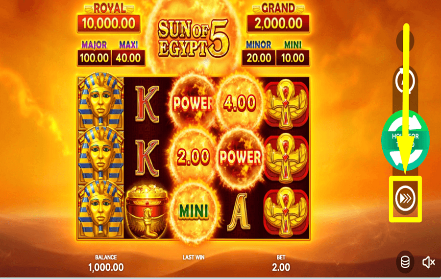 Sun of Egypt 5 Hold and Win ERHÖHE DAS TEMPO.