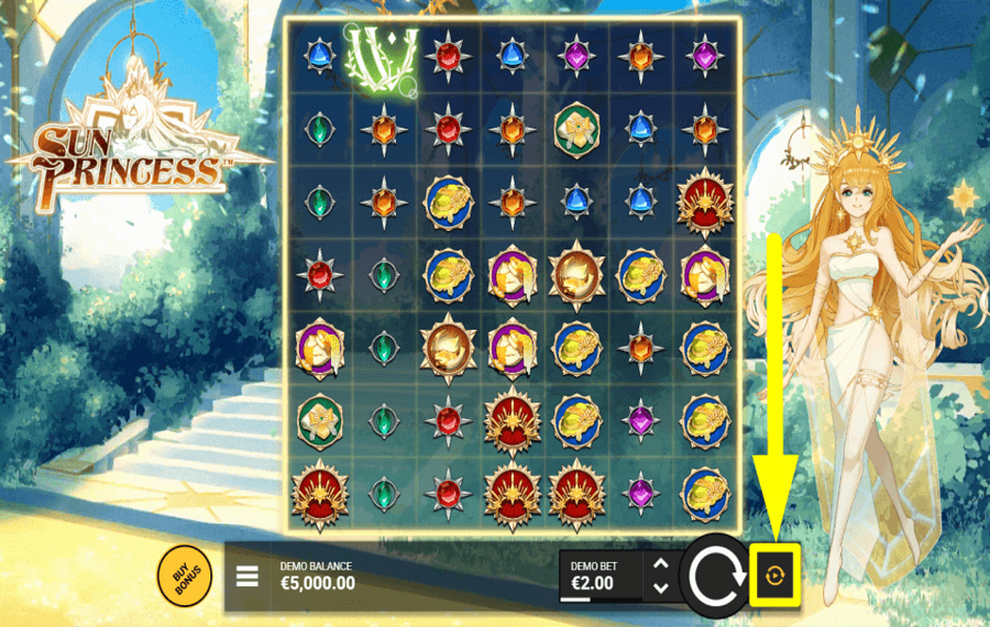 Sun Princess SPIN AUTOMATICALLY.