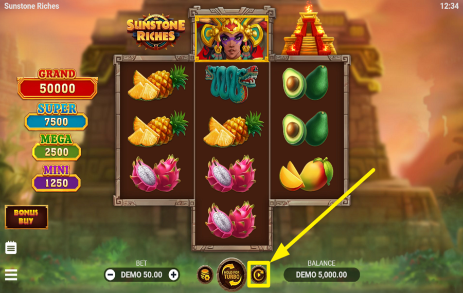 Sunstone Riches USE AUTOMATED SPINS.