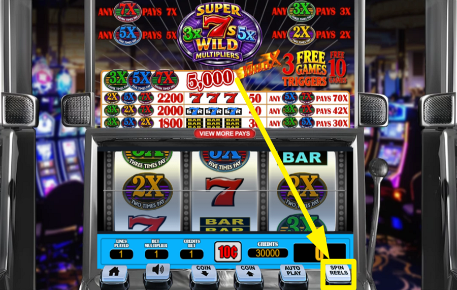 Super 7s Wild Multipliers SPIN THE REELS.