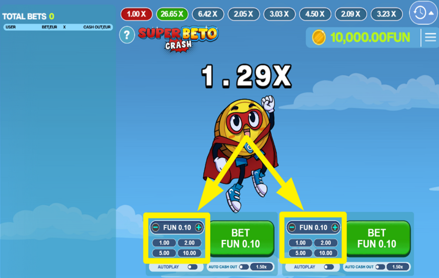 Super Beto Crash DECIDE ON YOUR BET.