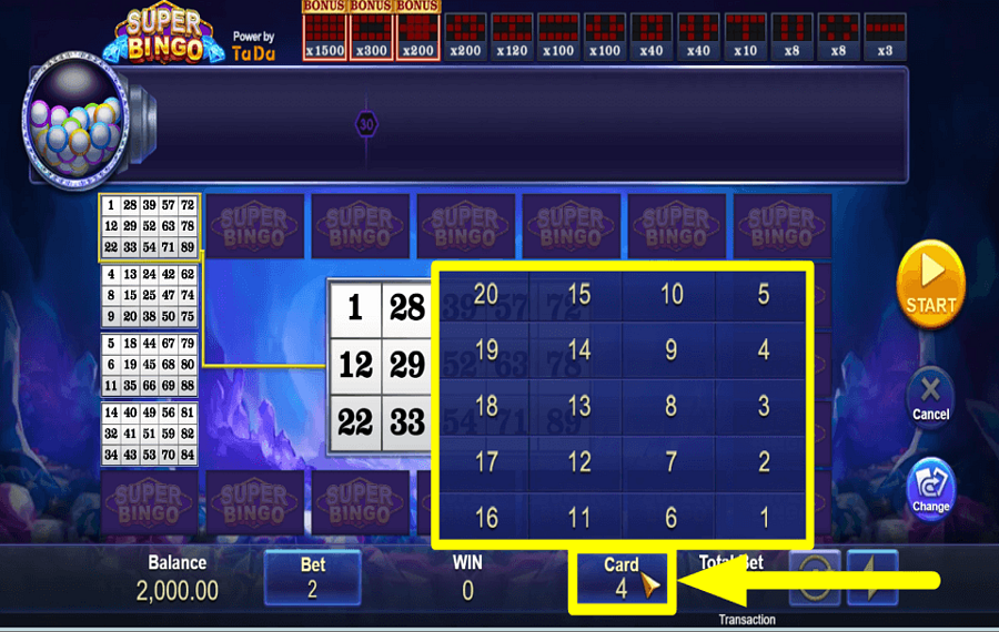 Super Bingo RÉCUPÉREZ VOS CARTES.