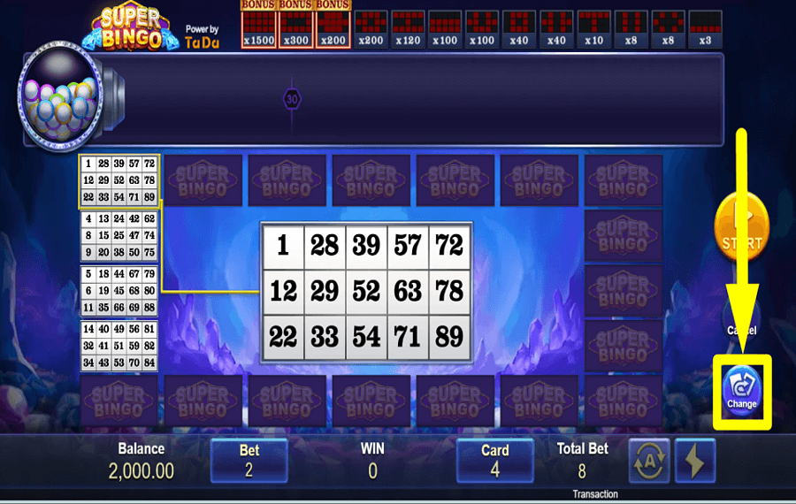 Super Bingo TENTEZ VOTRE CHANCE.