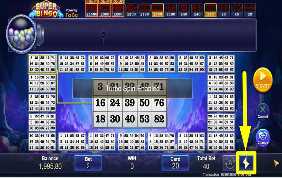 Super Bingo ACCÉLÉREZ LE RYTHME.