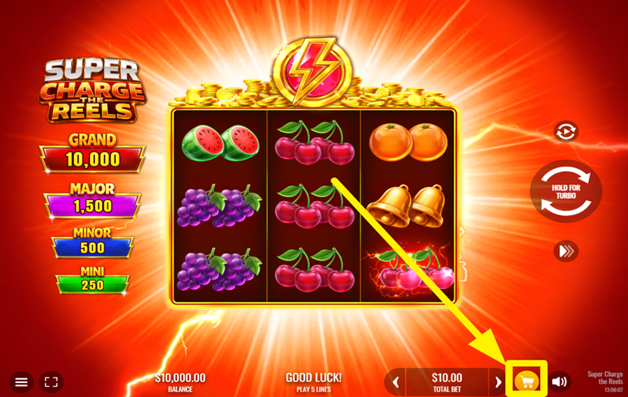 Super Charge the Reels ПОКУПКА ОТКЛОНЕНА.