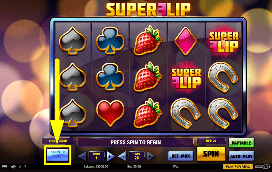 Super Flip ASSIGN THE COIN VALUE.