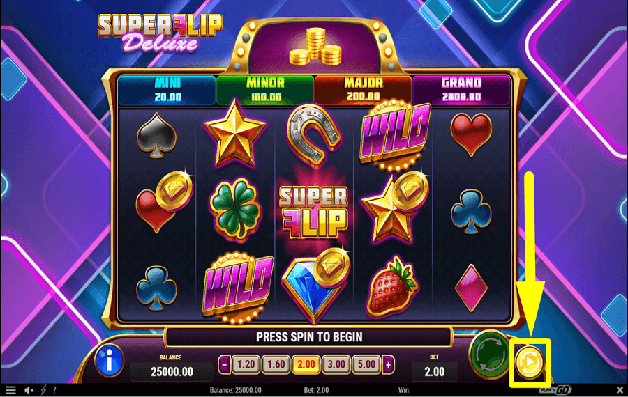 Super Flip Deluxe CONTINUA AUTOMATICAMENTE.