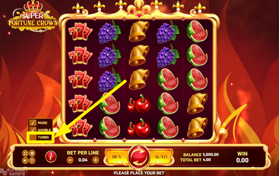 Super Fortune Crown CHANGE THE SPEED.