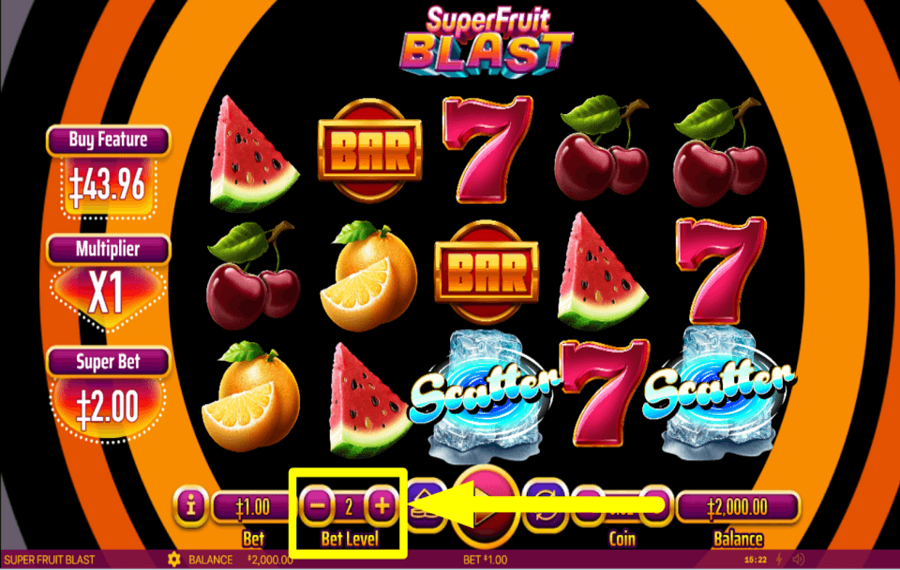 Super Fruit Blast ИЗМЕНИТЕ СТАВКУ.
