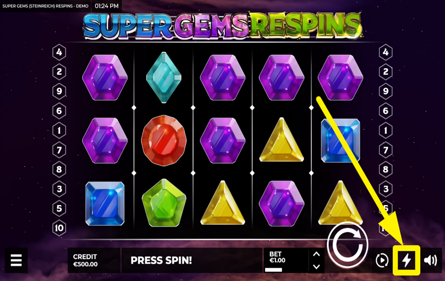 Super Gems Respins ACCELERA L'AZIONE.