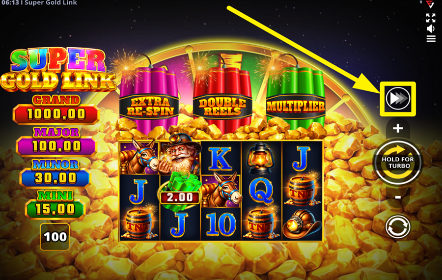 Super Gold Link Running Wins AMP UP THE GAME.