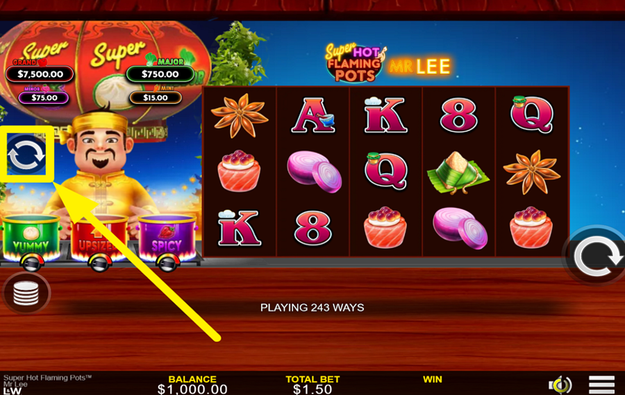Super Hot Flaming Pots Mr Lee CHOOSE AUTOMATIC SPINS.