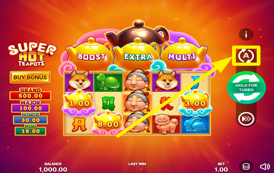 Super Hot Teapots Hold and Win ACTIVA LOS GIROS AUTOMÁTICOS.