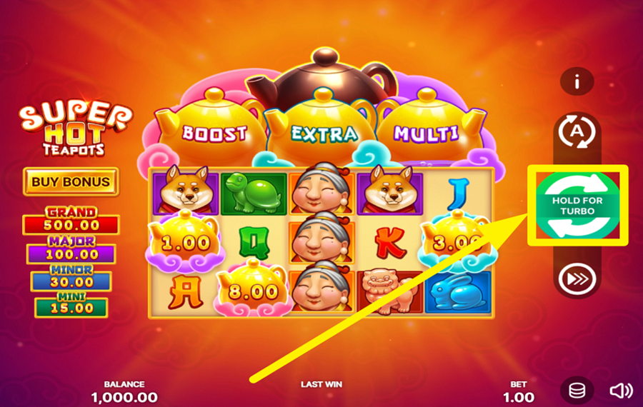 Super Hot Teapots Hold and Win GIRA LOS CARRETES.