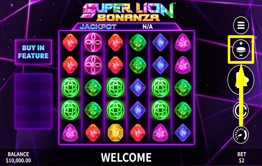 Super Lion Bonanza Jackpot CHOOSE THE STAKE.