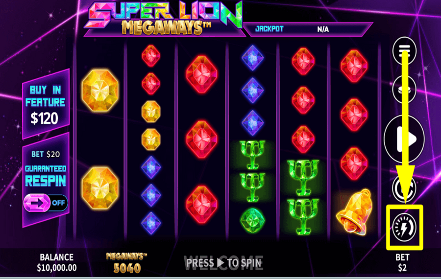 Super Lion Megaways ACCELERA IL GIOCO.
