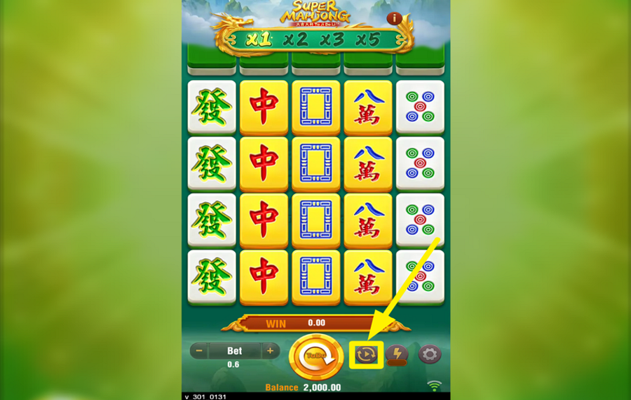 Super Mahjong UTILIZZARE I GIRI AUTOMATIZZATI.