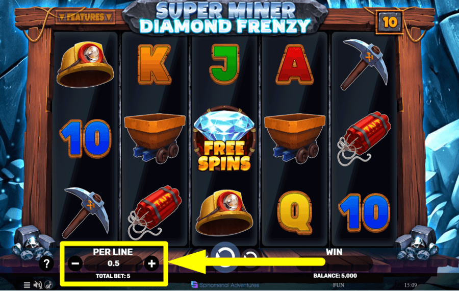 Super Miner Diamond Frenzy ELIGE TU APUESTA.