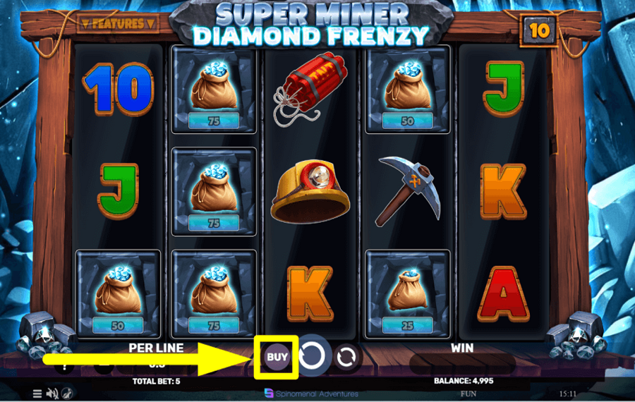 Super Miner Diamond Frenzy HABILITAR GIROS GRATIS.