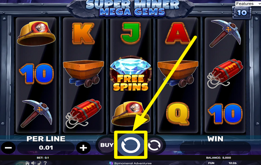 Super Miner Mega Gems GIRA PER IL SUCCESSO!