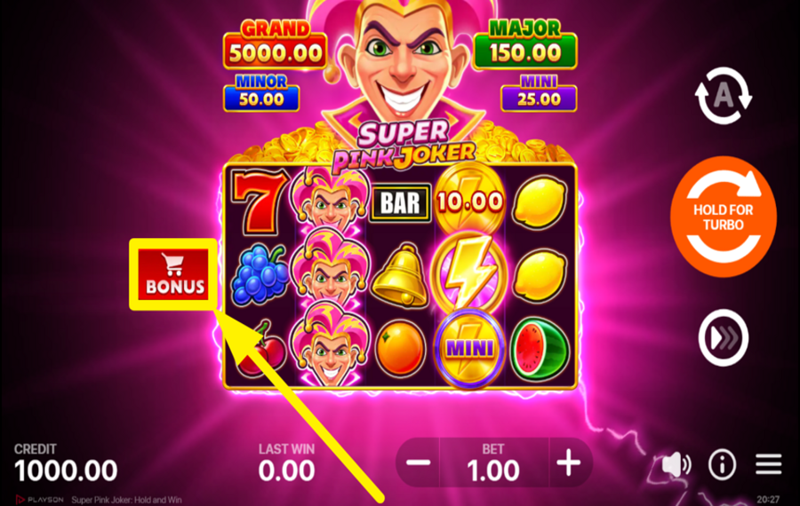 Super Pink Joker Hold and Win SCHNAPPEN SIE SICH EINEN BONUS.