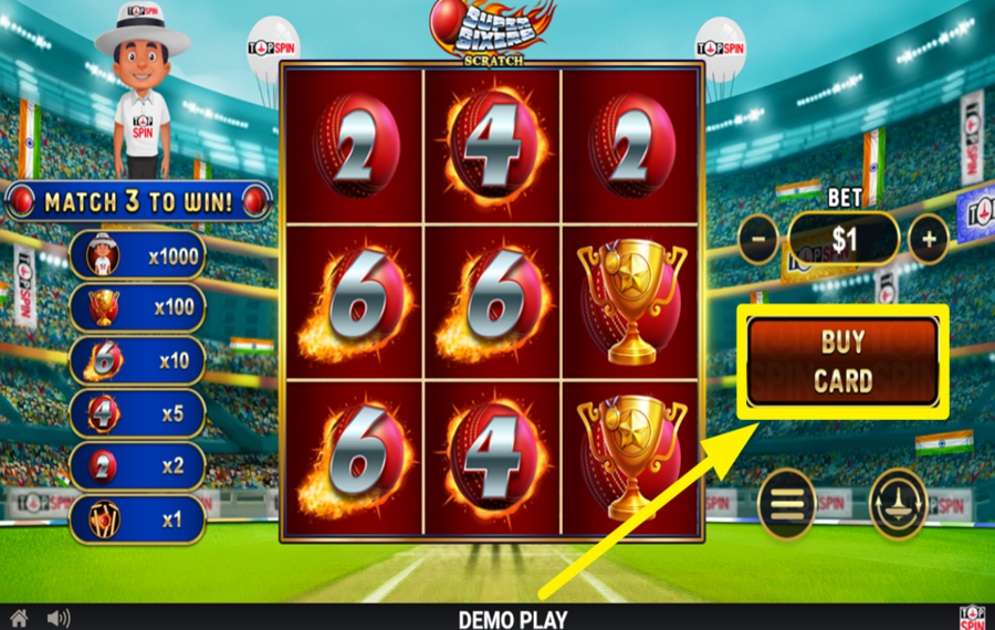 Super Sixers Scratch ACHETEZ UNE CARTE.