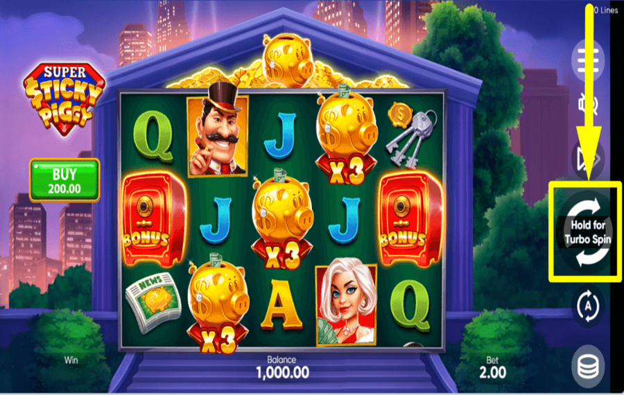 Super Sticky Piggy Крутите колесо и получайте награды.