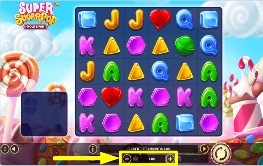 Super Sugar Pop Hold and Win WÄHLEN SIE IHREN GESAMTEN EINSATZ.
