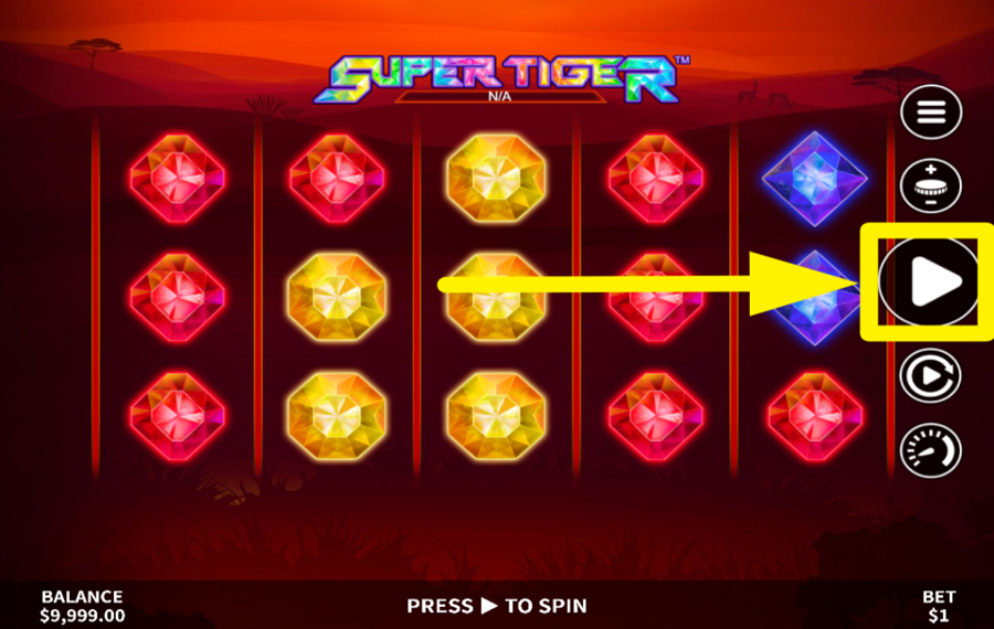 Super Tiger Machen Sie mit beim Spinnen.